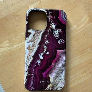 BURG Maroon and White Marble Phone Case